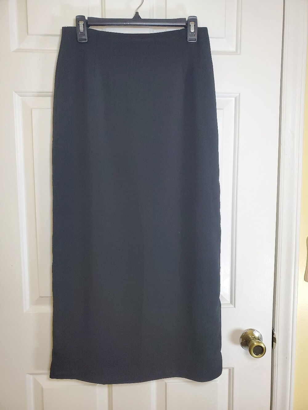 Jaclyn Smith Classic Vintage Black Long Career Maxi Pencil Skirt Size 10